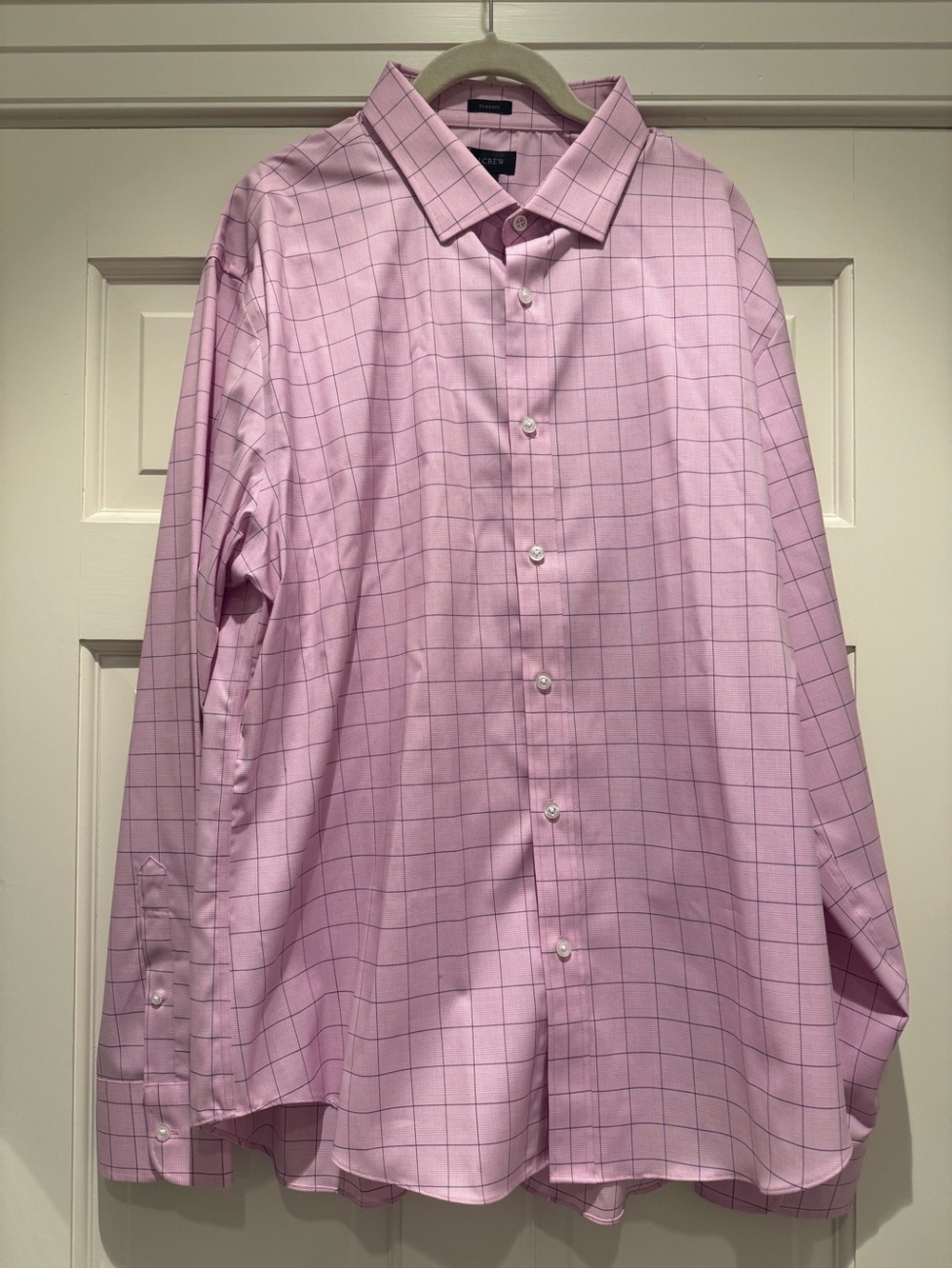 NWT- J Crew Pink Windowpane Dress Shirt